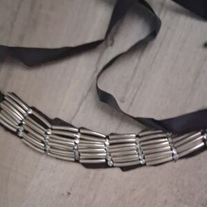 Elegant Silver and Black Necklace